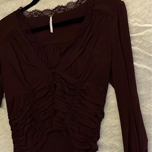 maroon free people top